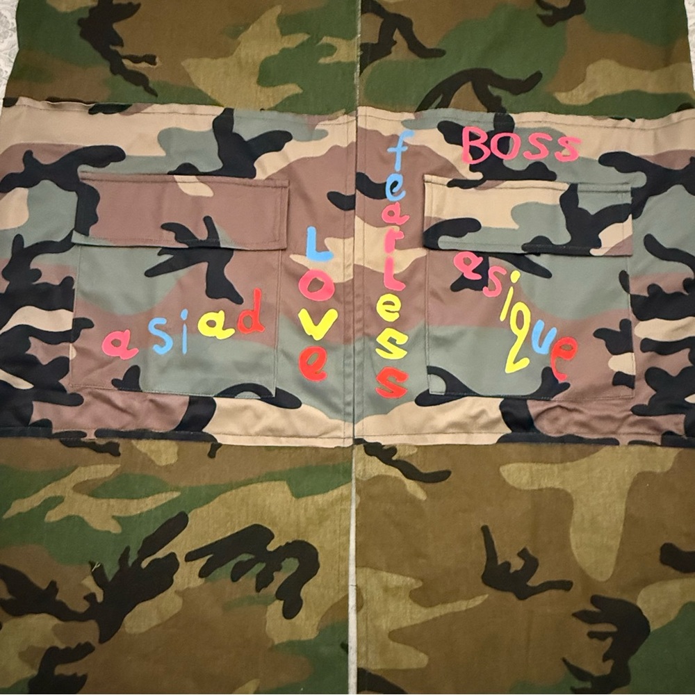 For Her Women Jacket Green Camouflage Size 1X - Picture 7 of 16